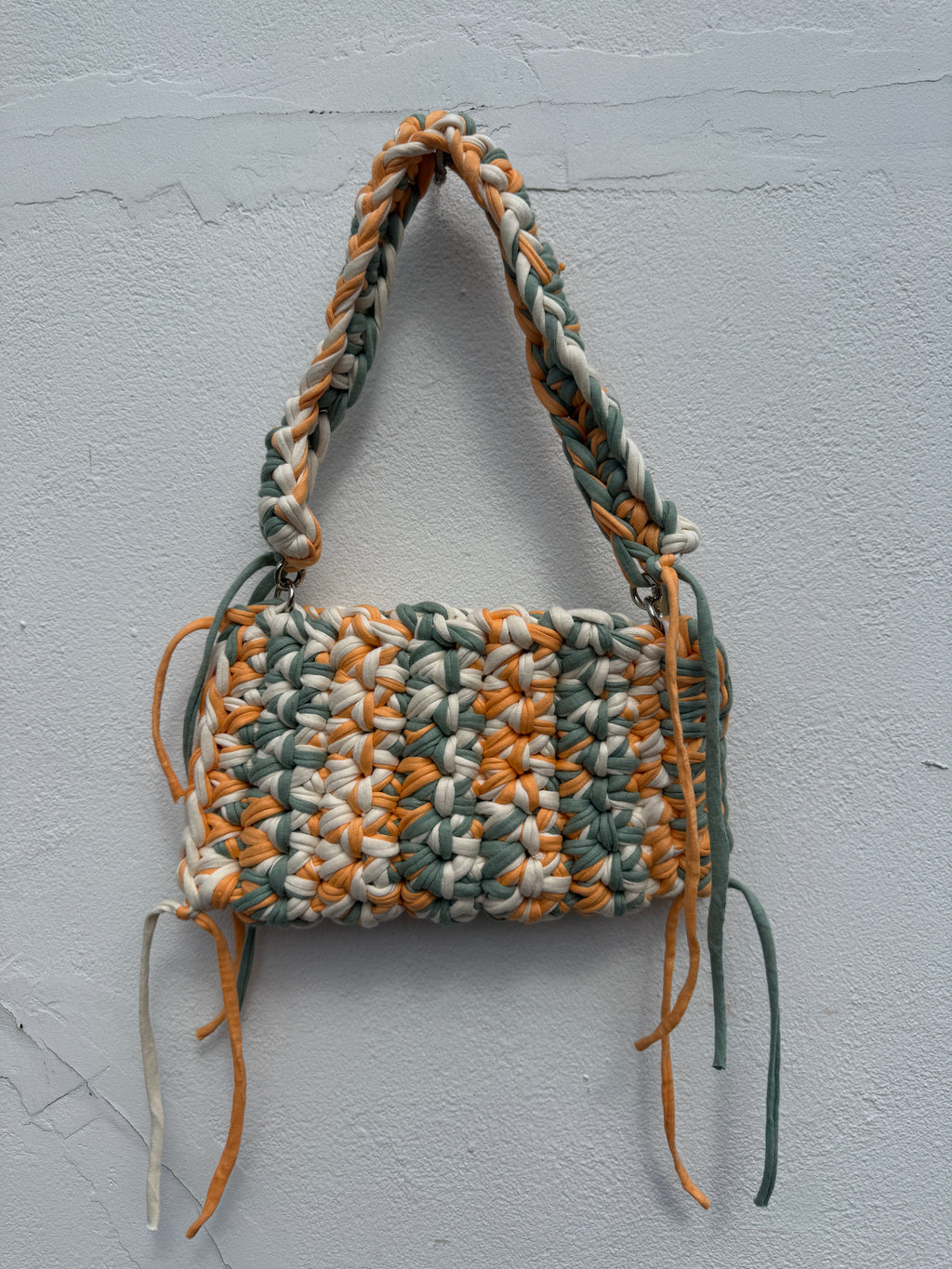 The Mini Acacia Bag in Peach, Cream & Sage