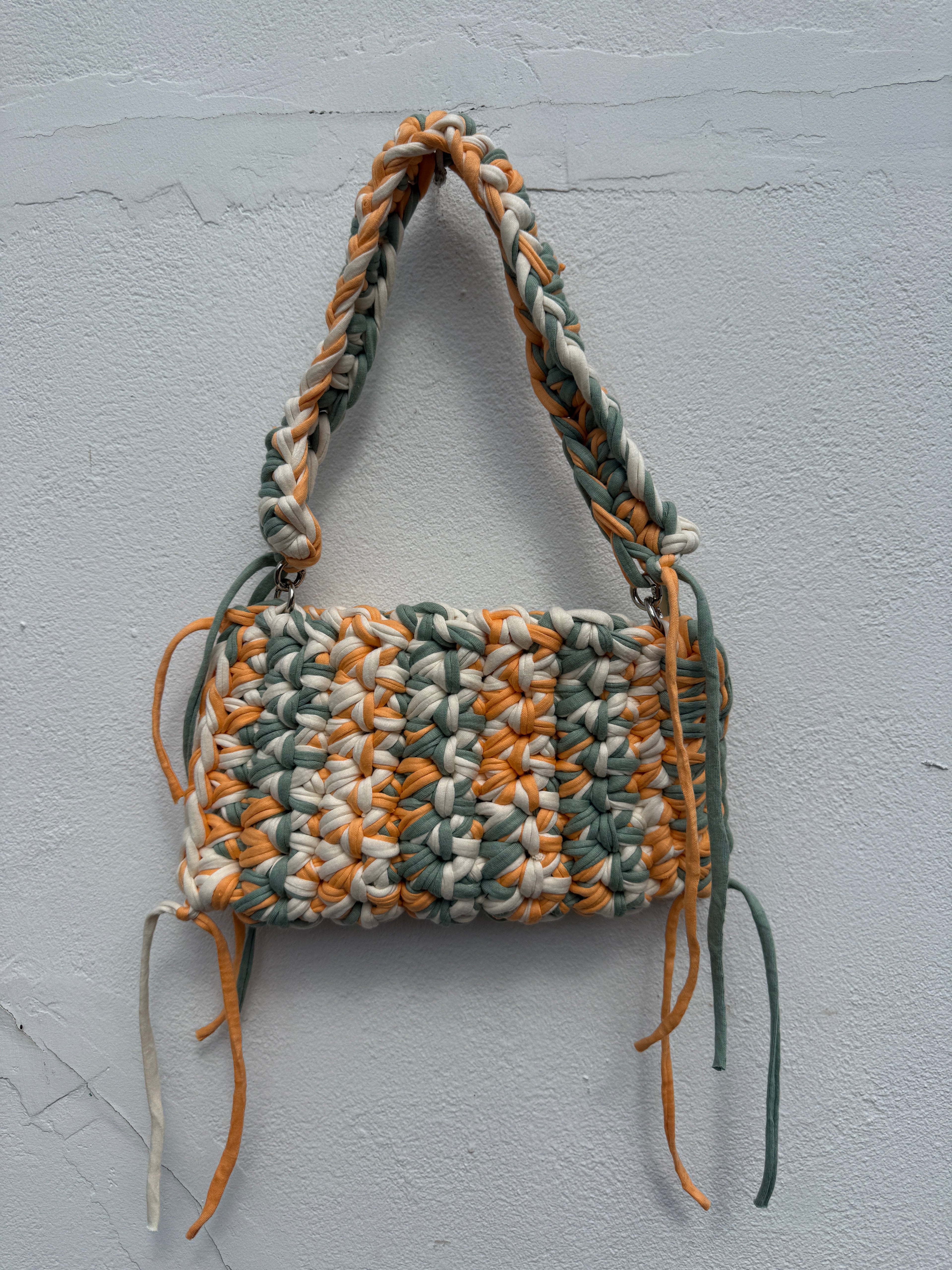 The Mini Acacia Bag in Peach, Cream & Sage